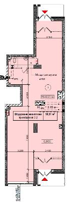 Приміщення вільного призначення 98.51 м² в ЖК CITY HUB від забудовника, Київ