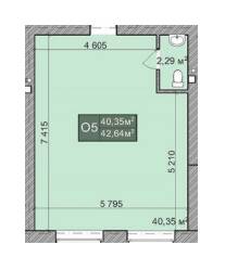 Помещение свободного назначения 42.64 м² в КД Greenwood от 20 000 грн/м², Киев