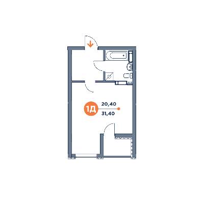 Приміщення вільного призначення 31.1 м² в ЖК Orange City від забудовника, Київ