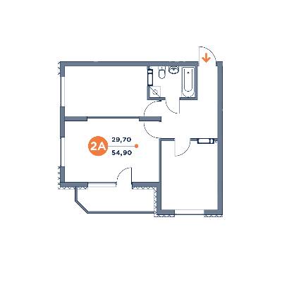 Приміщення вільного призначення 54.9 м² в ЖК Orange City від забудовника, Київ
