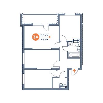 Приміщення вільного призначення 73.3 м² в ЖК Orange City від 19 000 грн/м², Київ