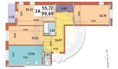 3-комнатная 99.69 м² в ЖК Mirax от 30 098 грн/м², Киев