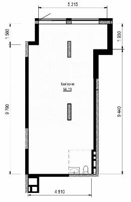 Помещение свободного назначения 56.19 м² в ЖК PUSHA HOUSE от 42 569 грн/м², Киев