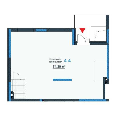 Офіс 74.29 м² в ЖК Причал 8 від забудовника, Київ