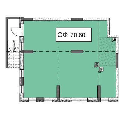 Офис 70.6 м² в ЖК Ривьера от застройщика, Киев