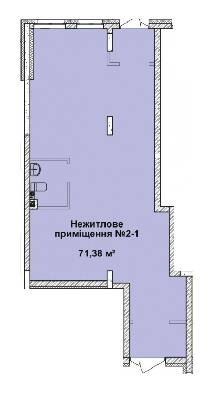 Приміщення вільного призначення 71.38 м² в ЖК Малахіт від забудовника, Київ