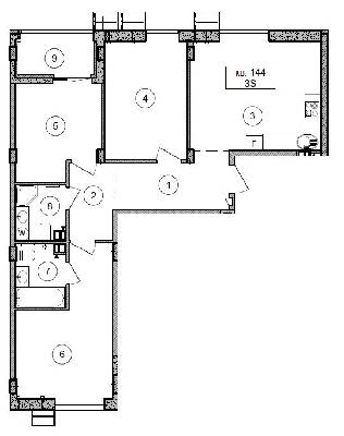 3-кімнатна 81.1 м² в ЖК Respublika від 36 493 грн/м², Київ