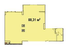 Приміщення вільного призначення 88.31 м² в ЖК Krona Park від забудовника, м. Бровари