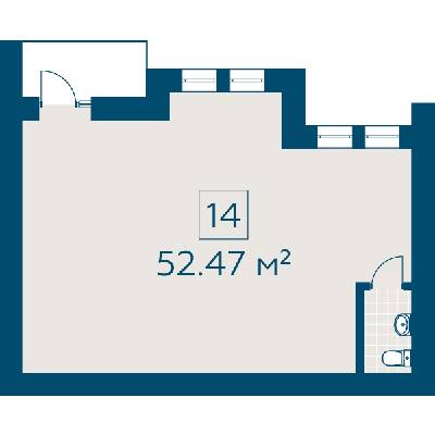 Приміщення вільного призначення 52.47 м² в ЖК Київський від 20 520 грн/м², м. Буча