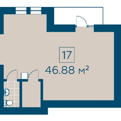 Приміщення вільного призначення 46.88 м² в ЖК Київський від 20 520 грн/м², м. Буча