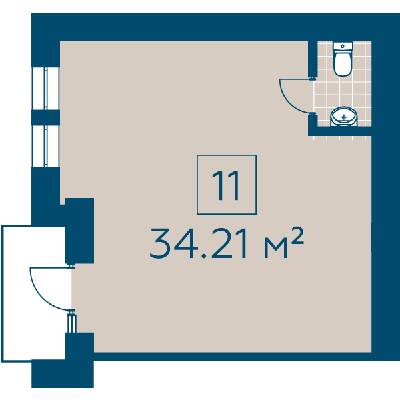 Приміщення вільного призначення 34.21 м² в ЖК Київський від 20 520 грн/м², м. Буча