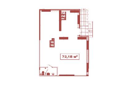 Помещение свободного назначения 72.18 м² в ЖК Crystal Avenue от застройщика, с. Петропавловская Борщаговка