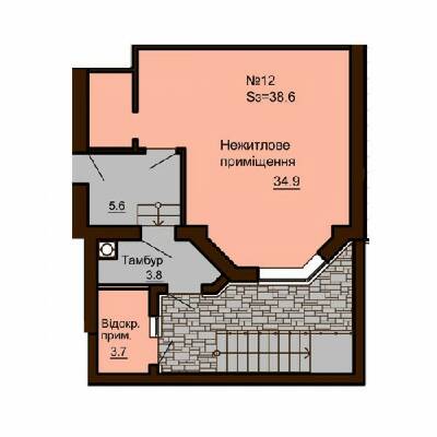 Помещение свободного назначения 38.6 м² в ЖК София Клубный от застройщика, с. Софиевская Борщаговка