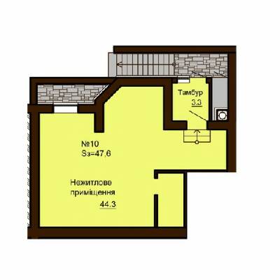 Помещение свободного назначения 47.6 м² в ЖК София Клубный от застройщика, с. Софиевская Борщаговка