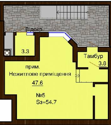 Помещение свободного назначения 47.6 м² в ЖК София Клубный от застройщика, с. Софиевская Борщаговка