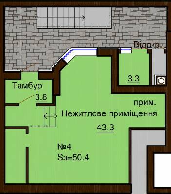 Помещение свободного назначения 50.4 м² в ЖК София Клубный от застройщика, с. Софиевская Борщаговка