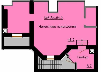 Помещение свободного назначения 54.2 м² в ЖК София Клубный от застройщика, с. Софиевская Борщаговка
