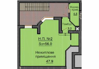 Приміщення вільного призначення 56 м² в ЖК Софія Резіденс від забудовника, с. Софіївська Борщагівка