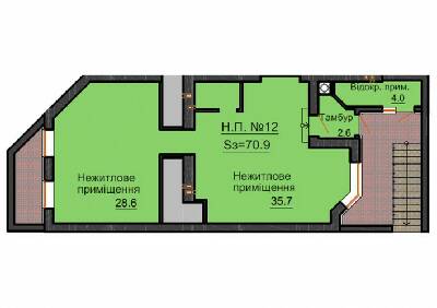 Приміщення вільного призначення 70.9 м² в ЖК Софія Резіденс від забудовника, с. Софіївська Борщагівка