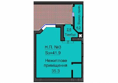 Приміщення вільного призначення 41.9 м² в ЖК Софія Резіденс від забудовника, с. Софіївська Борщагівка