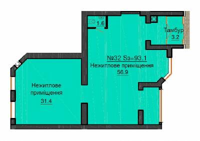 Приміщення вільного призначення 93.1 м² в ЖК Софія Резіденс від забудовника, с. Софіївська Борщагівка