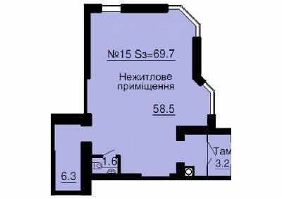 Приміщення вільного призначення 69.7 м² в ЖК Софія Резіденс від забудовника, с. Софіївська Борщагівка