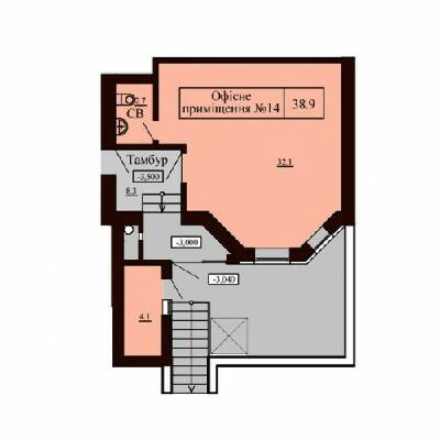 Помещение свободного назначения 38.9 м² в ЖК София Сити от застройщика, с. Софиевская Борщаговка