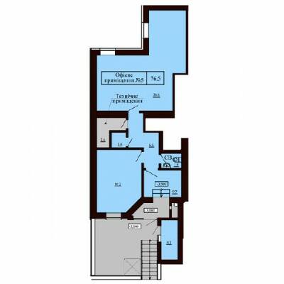 Помещение свободного назначения 76.5 м² в ЖК София Сити от застройщика, с. Софиевская Борщаговка