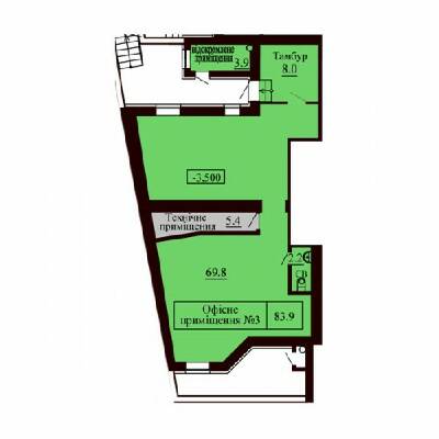 Помещение свободного назначения 83.9 м² в ЖК София Сити от застройщика, с. Софиевская Борщаговка