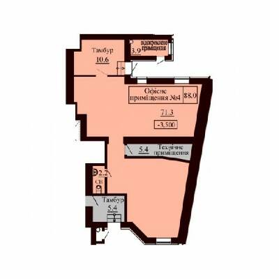 Помещение свободного назначения 88 м² в ЖК София Сити от застройщика, с. Софиевская Борщаговка