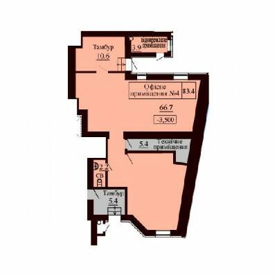 Помещение свободного назначения 83.4 м² в ЖК София Сити от застройщика, с. Софиевская Борщаговка