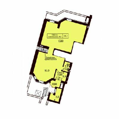 Помещение свободного назначения 100.3 м² в ЖК София Сити от застройщика, с. Софиевская Борщаговка