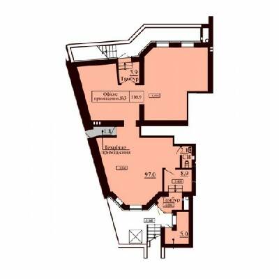 Помещение свободного назначения 116.9 м² в ЖК София Сити от застройщика, с. Софиевская Борщаговка