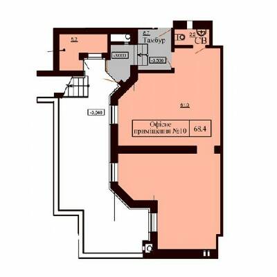 Помещение свободного назначения 68.4 м² в ЖК София Сити от застройщика, с. Софиевская Борщаговка