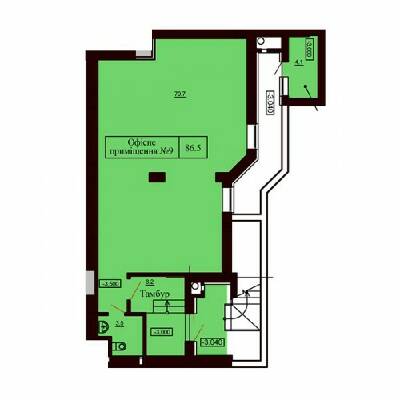 Помещение свободного назначения 86.5 м² в ЖК София Сити от застройщика, с. Софиевская Борщаговка