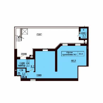 Помещение свободного назначения 81.8 м² в ЖК София Сити от застройщика, с. Софиевская Борщаговка