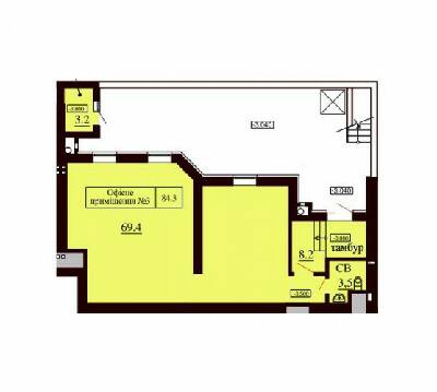Помещение свободного назначения 84.3 м² в ЖК София Сити от застройщика, с. Софиевская Борщаговка