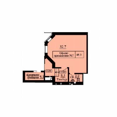 Помещение свободного назначения 48 м² в ЖК София Сити от застройщика, с. Софиевская Борщаговка