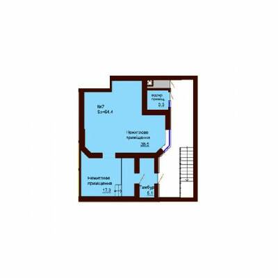 Помещение свободного назначения 64.4 м² в ЖК София Сити от застройщика, с. Софиевская Борщаговка