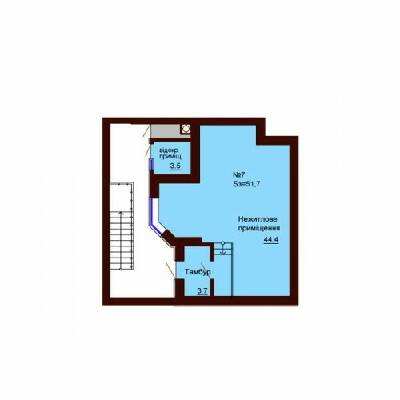 Помещение свободного назначения 51.7 м² в ЖК София Сити от застройщика, с. Софиевская Борщаговка