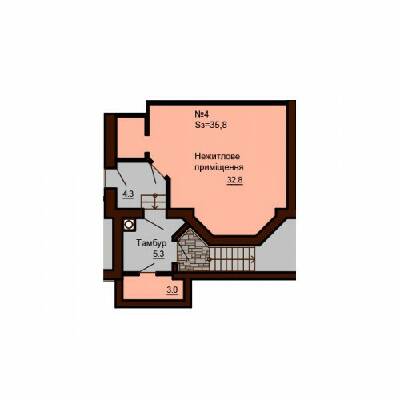Помещение свободного назначения 35.8 м² в ЖК София Сити от застройщика, с. Софиевская Борщаговка