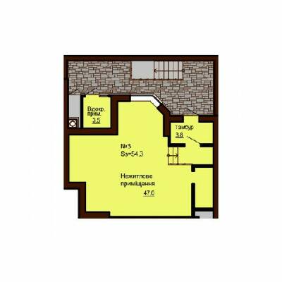 Помещение свободного назначения 54.3 м² в ЖК София Сити от застройщика, с. Софиевская Борщаговка