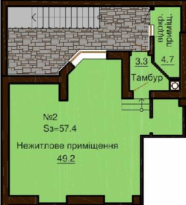 Помещение свободного назначения 57.4 м² в ЖК София Сити от застройщика, с. Софиевская Борщаговка