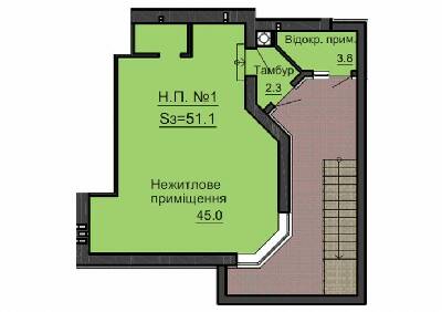 Помещение свободного назначения 51.1 м² в ЖК София Сити от застройщика, с. Софиевская Борщаговка
