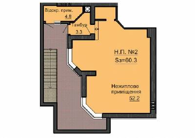 Помещение свободного назначения 60.3 м² в ЖК София Сити от застройщика, с. Софиевская Борщаговка