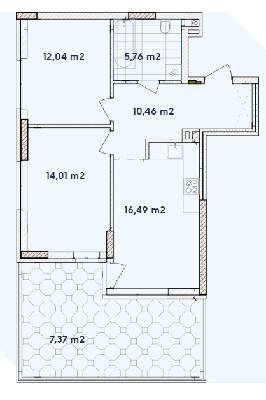 2-комнатная 66.13 м² в ЖК Варшавский-2 от 19 100 грн/м², Киев