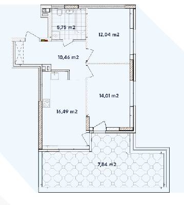2-комнатная 66.59 м² в ЖК Варшавский-2 от 19 100 грн/м², Киев
