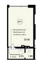 Помещение свободного назначения 28.68 м² в ЖК Residence от застройщика, г. Мироновка