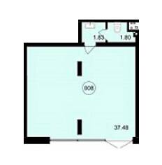 Помещение свободного назначения 41.11 м² в ЖК Residence от застройщика, г. Мироновка