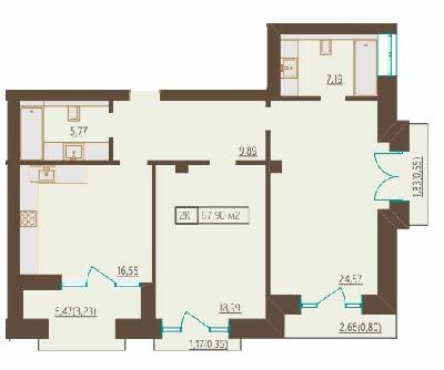 2-кімнатна 87.9 м² в ЖК Французький бульвар, 29б від 67 150 грн/м², Одеса